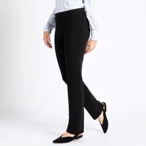 Betabrand Straight Leg Black Classic Dress Pant Yoga Pants